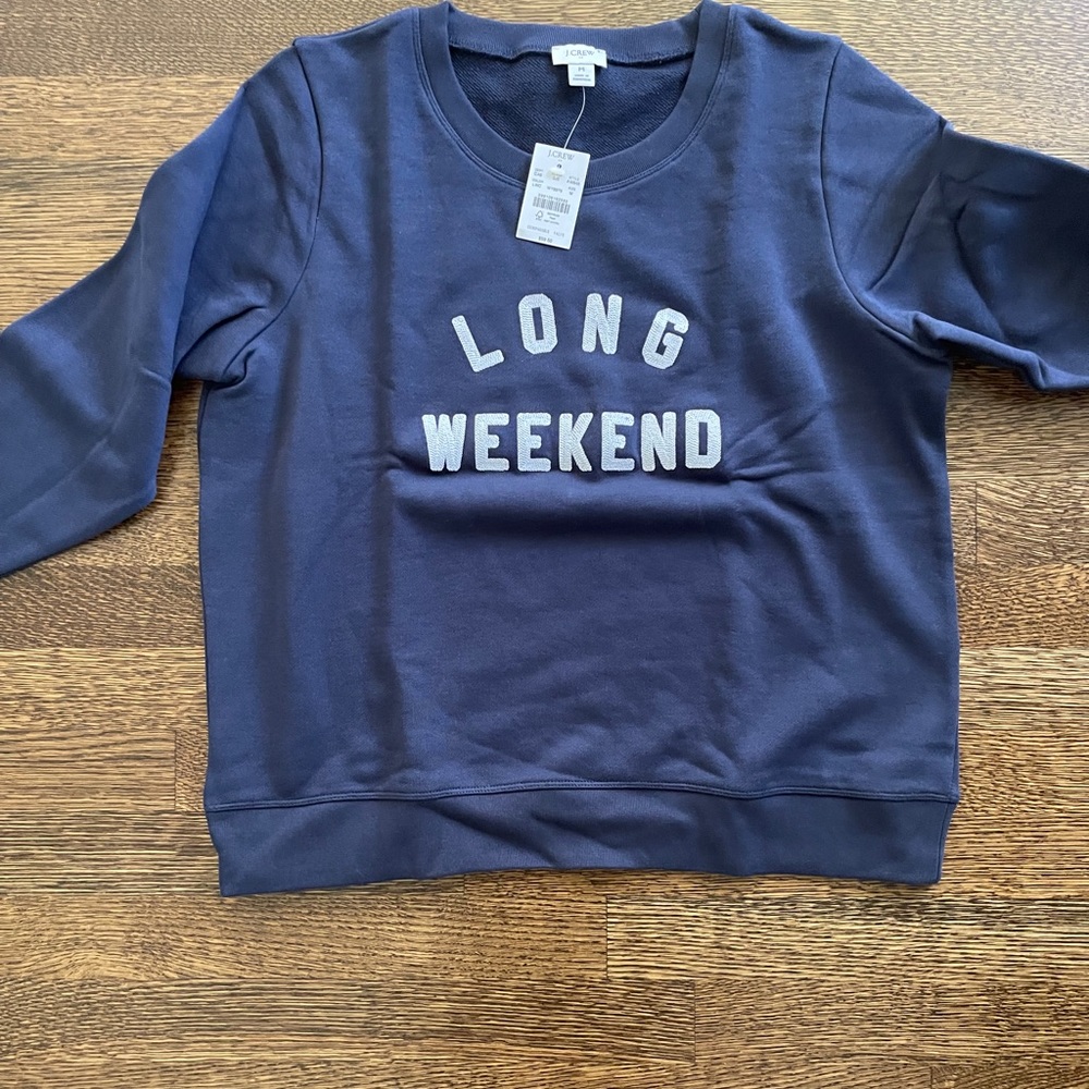 Jcrew factory cotton long weekend sweatshirt